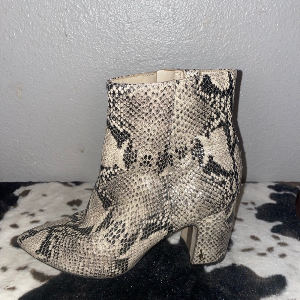 Sam Edelman snakeprint booties